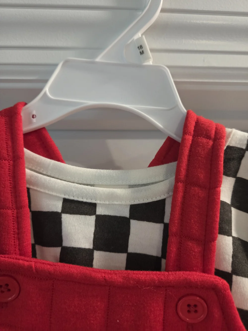 Disney Nwt Red Quilted Lightning McQueen Overall Set Size 18months